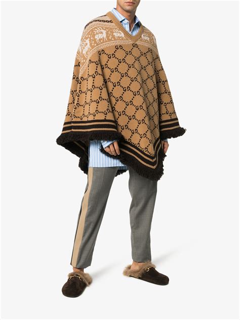 women gucci poncho|Gucci wool and silk scarf.